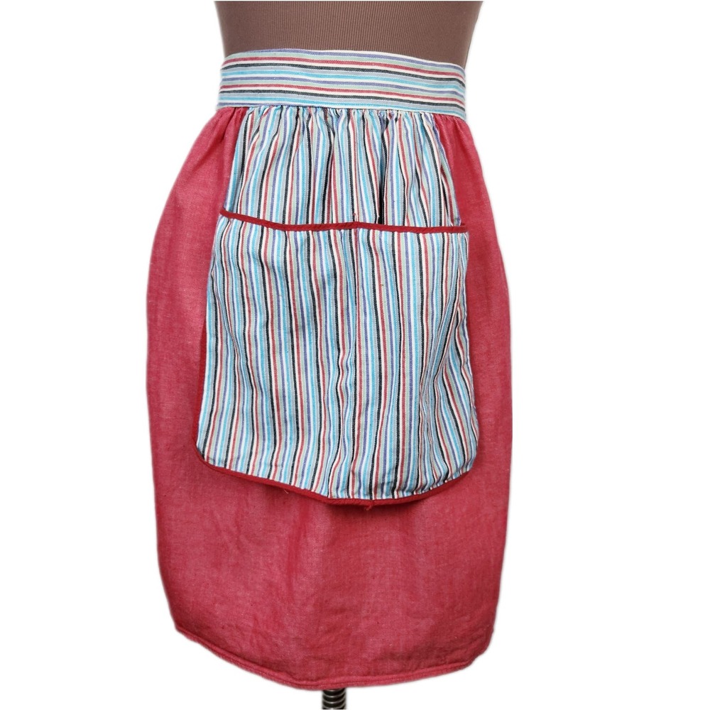 Vintage Striped Half Apron Ass'n For the Blind